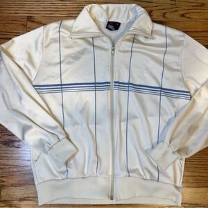 VTG Track Trainer Stripe Jacket Jimmy Connors Full Zip Tennis Size M